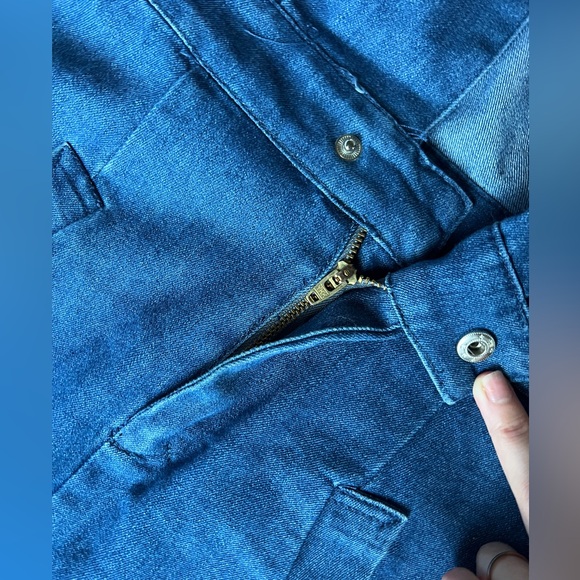 Miranda & Moca Women's Blue Denim Mini Casual Open Front Dress Medium - Picture 5 of 6